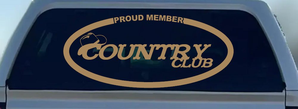 Proud Member Country Club Car or Truck Window Decal Sticker