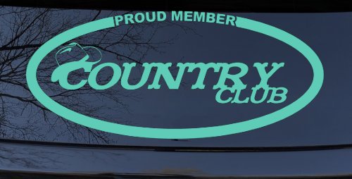 Proud Member Country Club Car or Truck Window Decal Sticker (Mint)