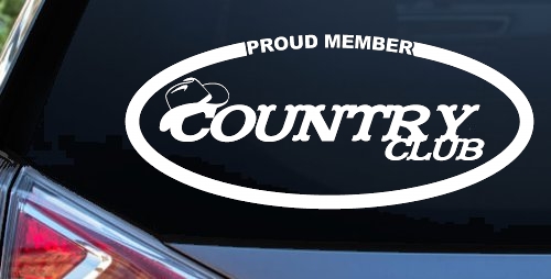 Proud Member Country Club Car or Truck Window Decal Sticker