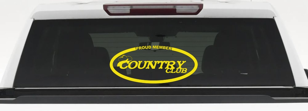 Proud Member Country Club Car or Truck Window Decal Sticker
