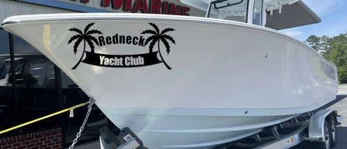 Redneck Yacht Club Country Car or Truck Window Decal Sticker (Black)