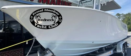 Proud Member Redneck Yacht Club Country Car or Truck Window Decal Sticker (Black)