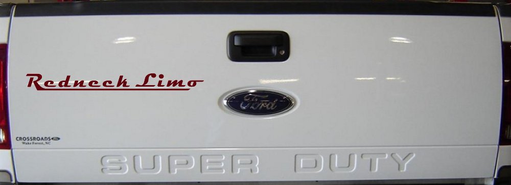 Redneck Limo Car or Truck Window Decal Sticker
