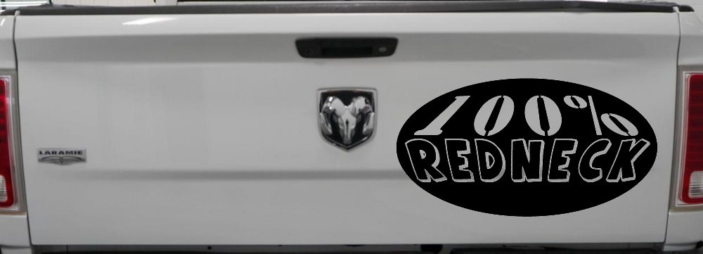 100 Percent Redneck Country Car or Truck Window Decal Sticker