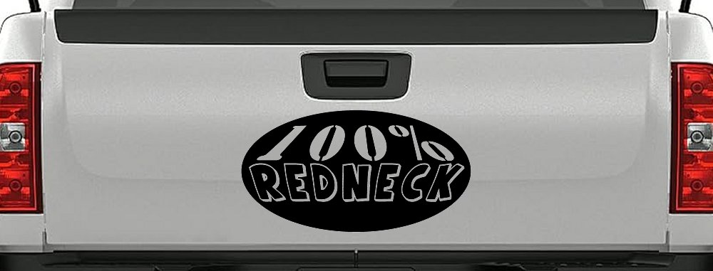 100 Percent Redneck Country Car or Truck Window Decal Sticker