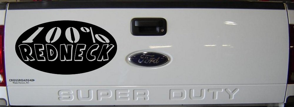 Redneck Country Car Truck Window Vinyl Decal Sticker - 100 Percent Fun (Matte Black)