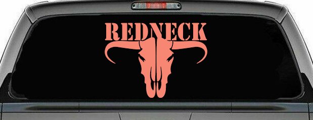 Redneck Longhorn Skull Country Car or Truck Window Decal Sticker