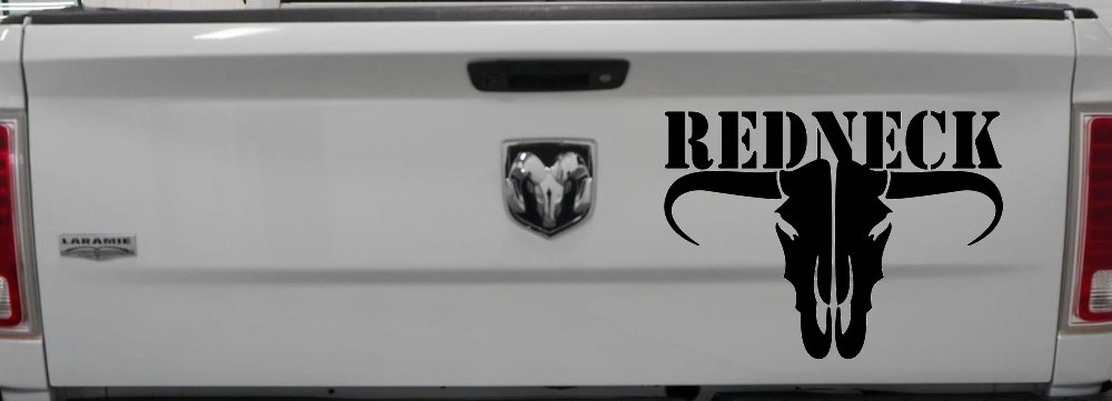 Redneck Longhorn Skull Country Car or Truck Window Decal Sticker