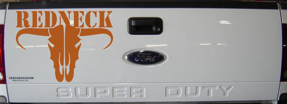 Redneck Longhorn Skull Country Car or Truck Window Decal Sticker