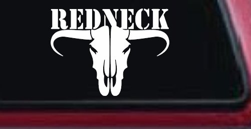 Redneck Longhorn Skull Country Car or Truck Window Decal Sticker