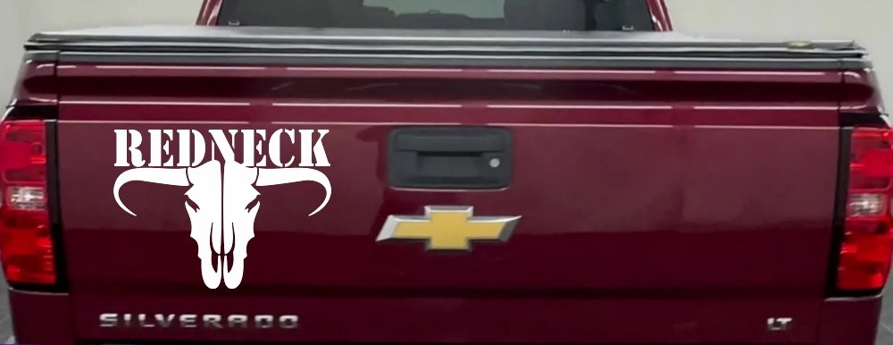Redneck Longhorn Skull Country Car or Truck Window Decal Sticker