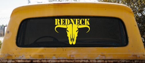 Redneck Longhorn Skull Country Car or Truck Window Decal Sticker