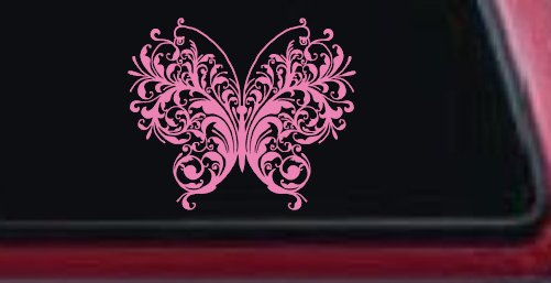 Swirl Butterfly Butterflies Car or Truck Window Decal Sticker