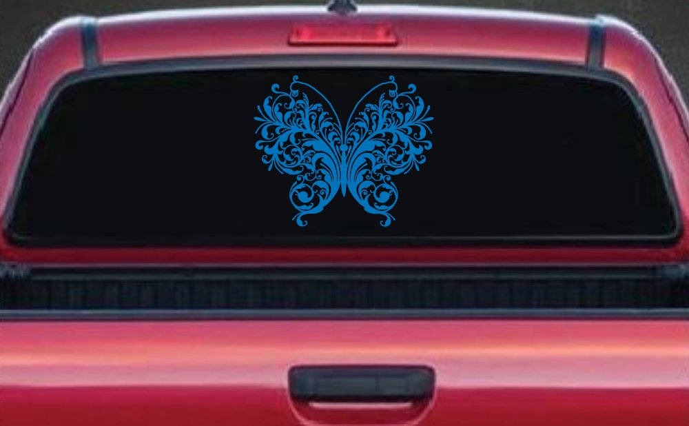 Swirl Butterfly Butterflies Car or Truck Window Decal Sticker