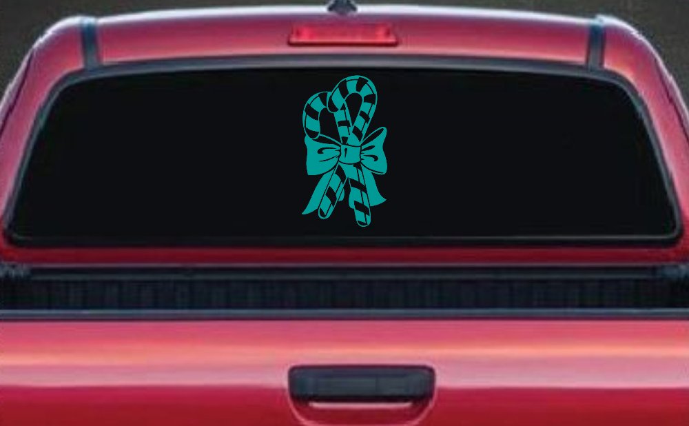 Christmas Candy Canes Car or Truck Window Decal Sticker