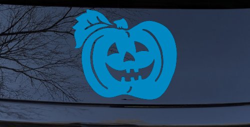Jack O Lantern Halloween Car or Truck Window Decal Sticker (Blue)