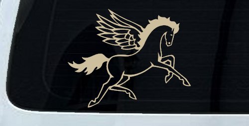 Pegasus Horse Car or Truck Window Decal Sticker (Desert Sand)