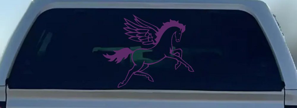Pegasus Horse Car or Truck Window Decal Sticker (Violet)