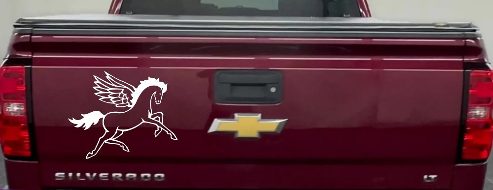 Pegasus Horse Car or Truck Window Decal Sticker (White)