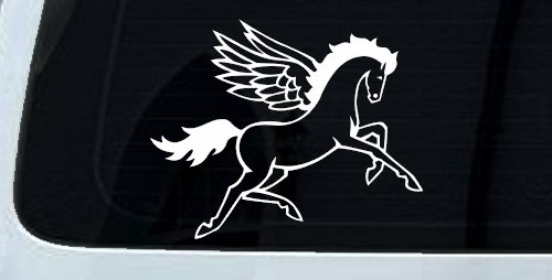 Pegasus Horse Car or Truck Window Decal Sticker (White)