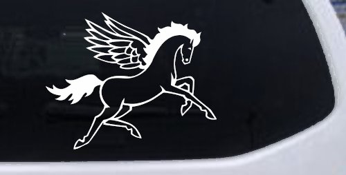 Pegasus Horse Car or Truck Window Decal Sticker (White)