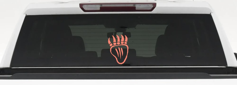 Tribal Native American Indian Bear Claw Western Car or Truck Window Decal Sticker
