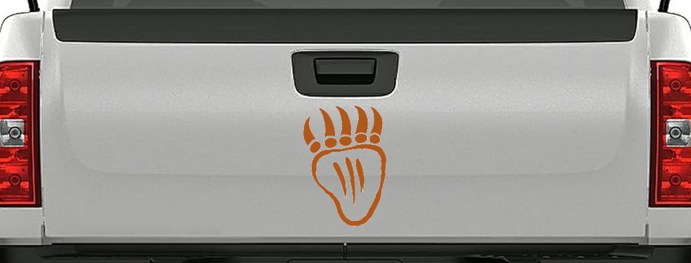 Tribal Native American Indian Bear Claw Western Car or Truck Window Decal Sticker (Nut Brown)