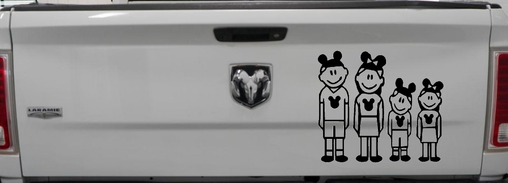 Mickey Mouse Disney 2 Kids Stick Family Car or Truck Window Decal Sticker