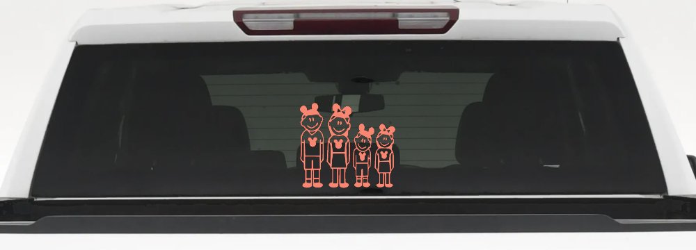 Mickey Mouse Disney 2 Kids Stick Family Car or Truck Window Decal Sticker