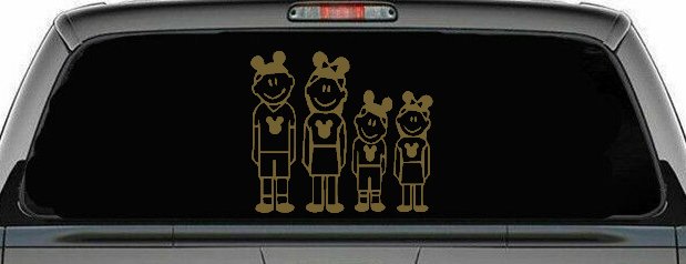 Mickey Mouse Disney 2 Kids Stick Family Car or Truck Window Decal Sticker