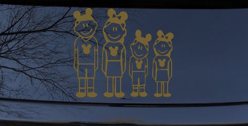 Mickey Mouse Disney 2 Kids Stick Family Car or Truck Window Decal Sticker