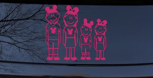 Mickey Mouse Disney 2 Kids Stick Family Car or Truck Window Decal Sticker