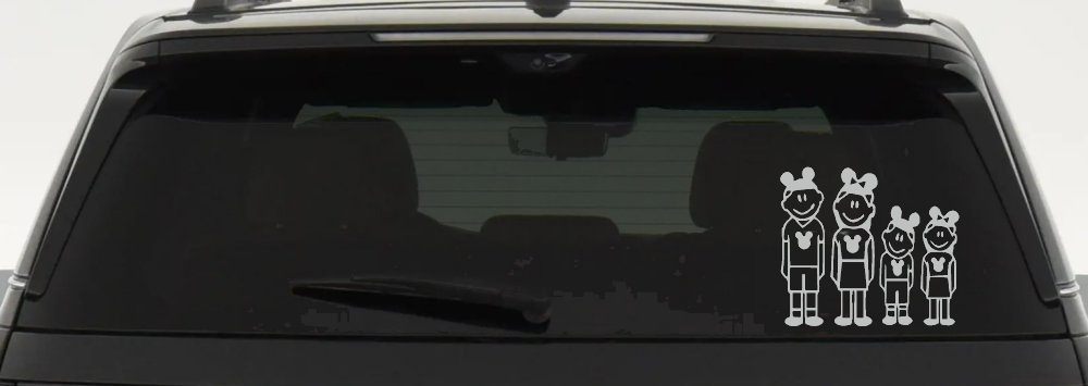 Mickey Mouse Disney 2 Kids Stick Family Car or Truck Window Decal Sticker