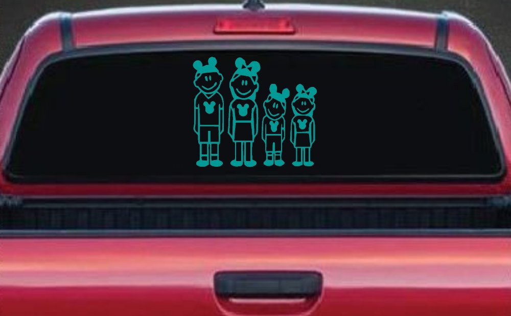 Mickey Mouse Disney 2 Kids Stick Family Car or Truck Window Decal Sticker