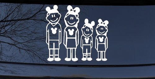 Mickey Mouse Disney 2 Kids Stick Family Car or Truck Window Decal Sticker