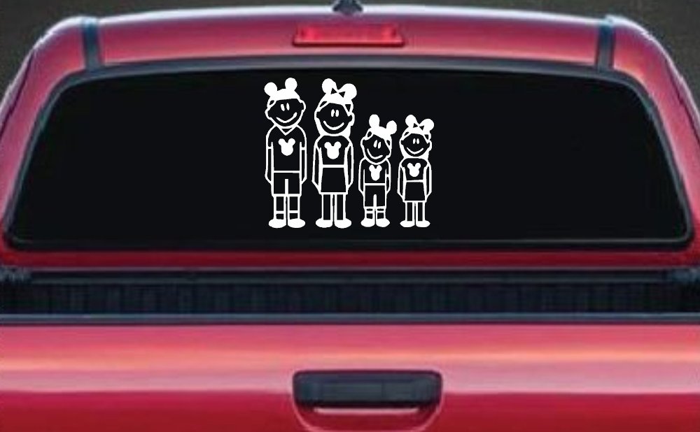 Mickey Mouse Disney 2 Kids Stick Family Car or Truck Window Decal Sticker