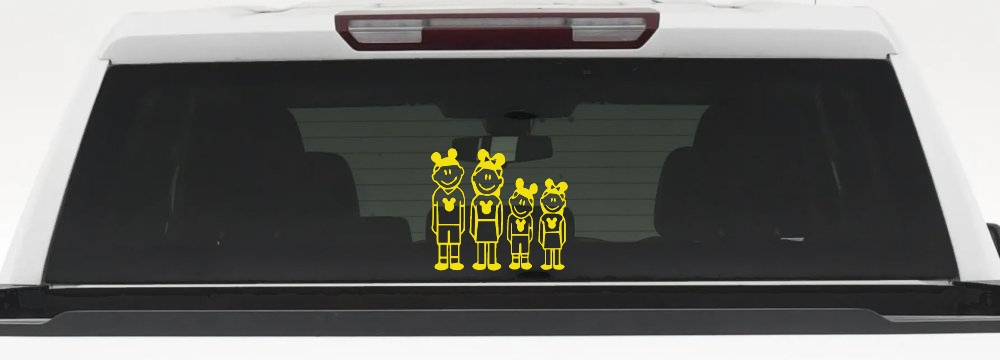 Mickey Mouse Disney 2 Kids Stick Family Car or Truck Window Decal Sticker