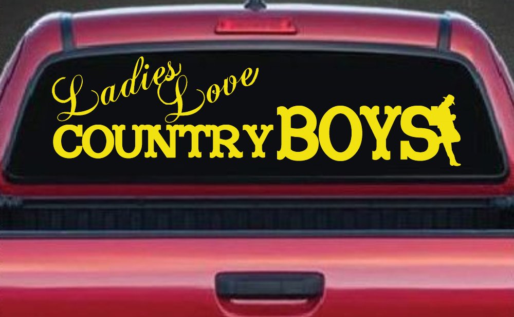 Ladies Love Country Boys Car or Truck Window Decal Sticker