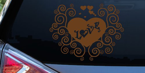 Swirl Heart Love Car or Truck Window Decal Sticker