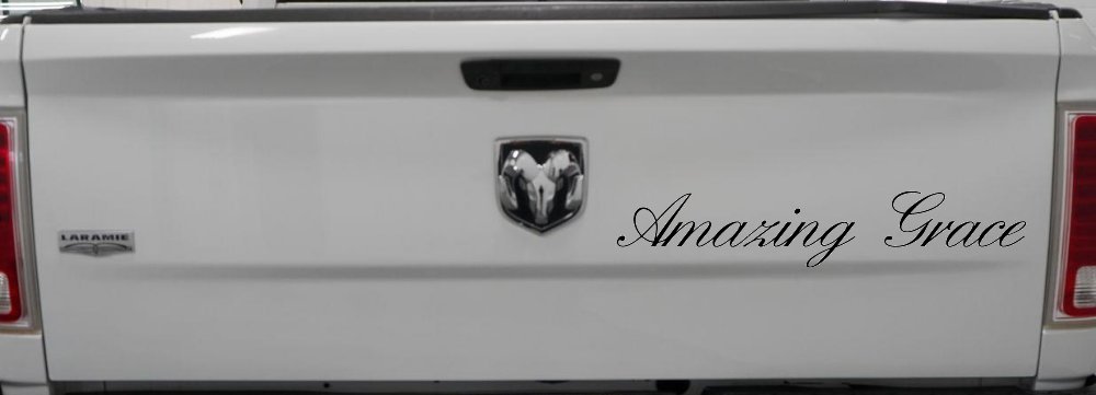Amazing Grace Christian Car or Truck Window Decal Sticker (Black)