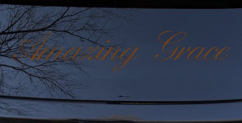 Amazing Grace Christian Car or Truck Window Decal Sticker (Copper)