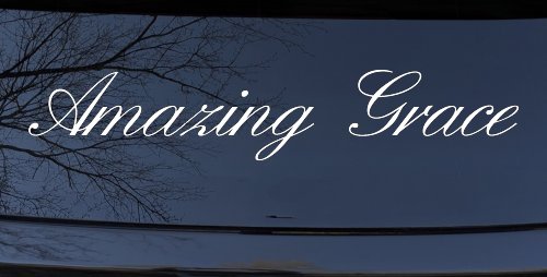 Amazing Grace Christian Car Truck Window Decal Sticker Vinyl Faith (White)