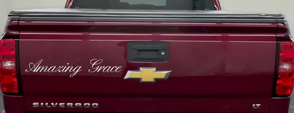 Amazing Grace Christian Car or Truck Window Decal Sticker (White)