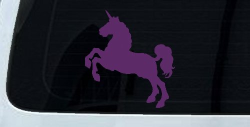 Unicorn Prancing Car or Truck Window Decal Sticker (Violet)
