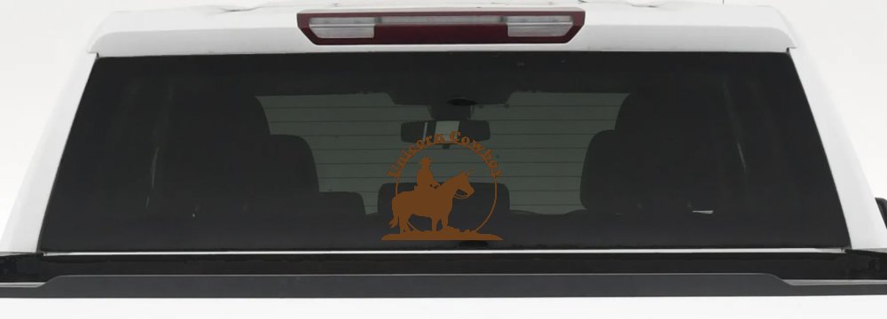 Unicorn Cowboy Funny Car or Truck Window Decal Sticker