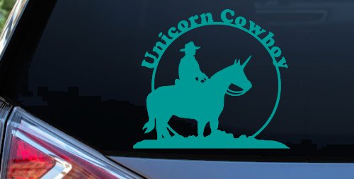 Unicorn Cowboy Funny Car or Truck Window Decal Sticker