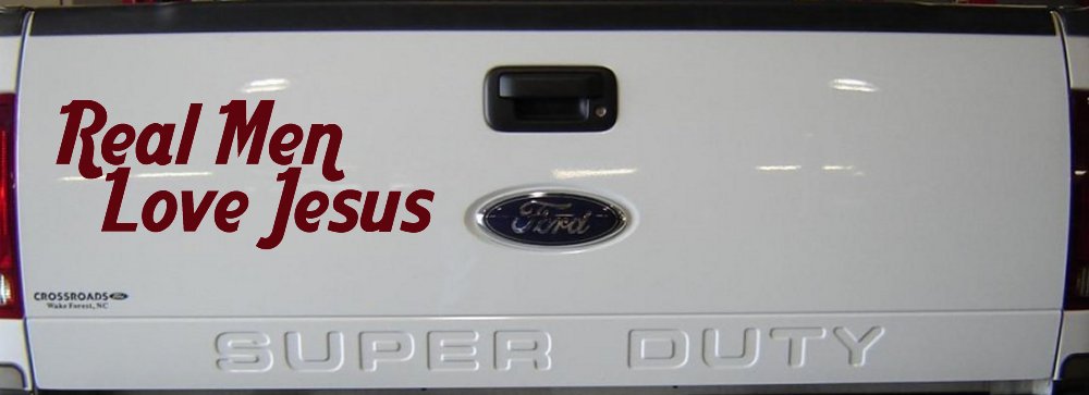Real Men Love Jesus Christian Car or Truck Window Decal Sticker (Purple Red)