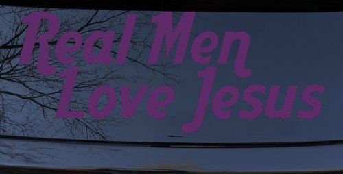 Real Men Love Jesus Christian Car or Truck Window Decal Sticker