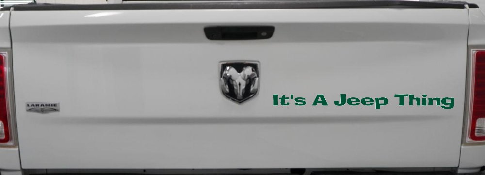 Its A Jeep Thing Off Road Car or Truck Window Decal Sticker (Dark Green)