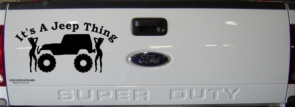 It's A Jeep Thing With Girls Off Road Car or Truck Window Decal Sticker (Black)